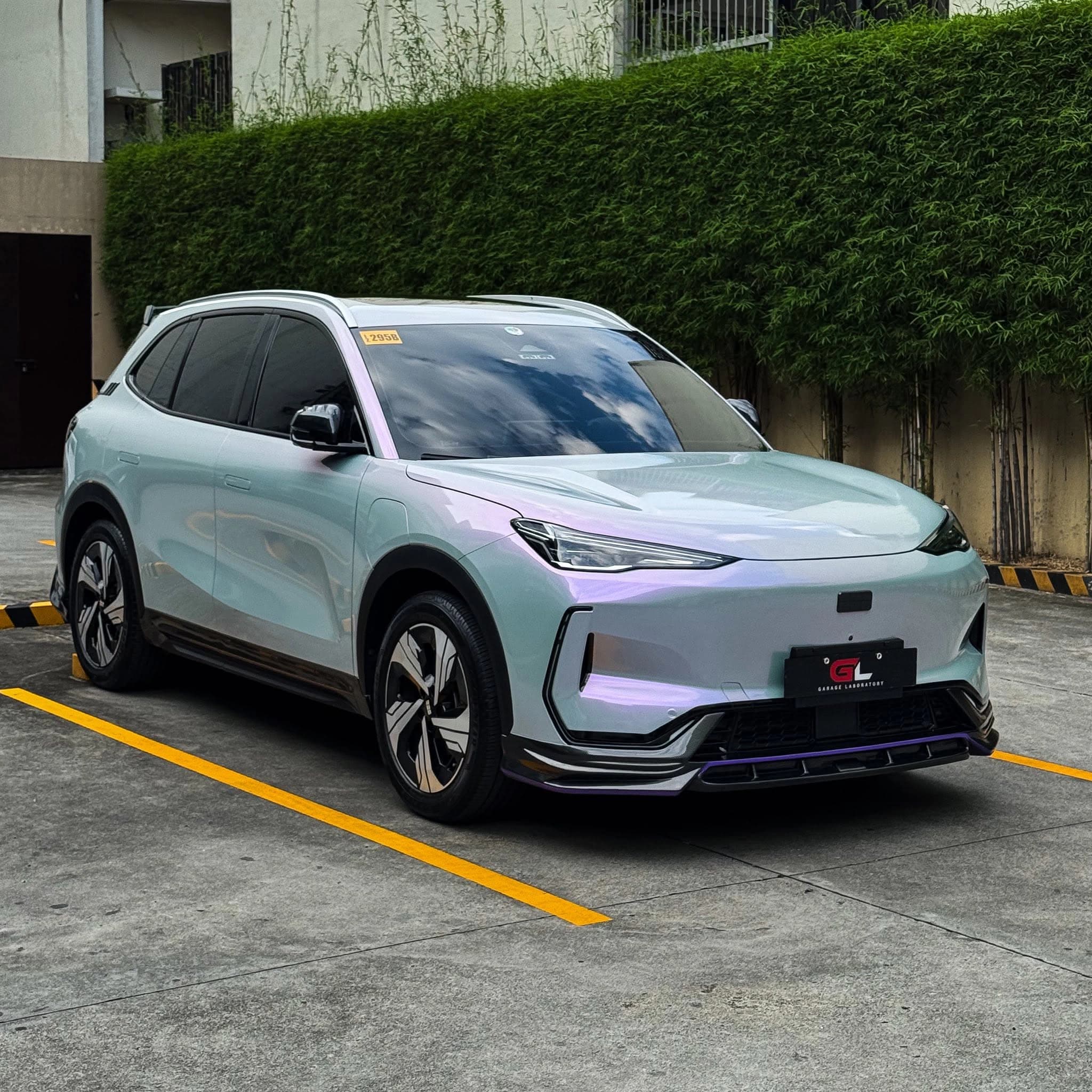 iridescent compact suv front angle