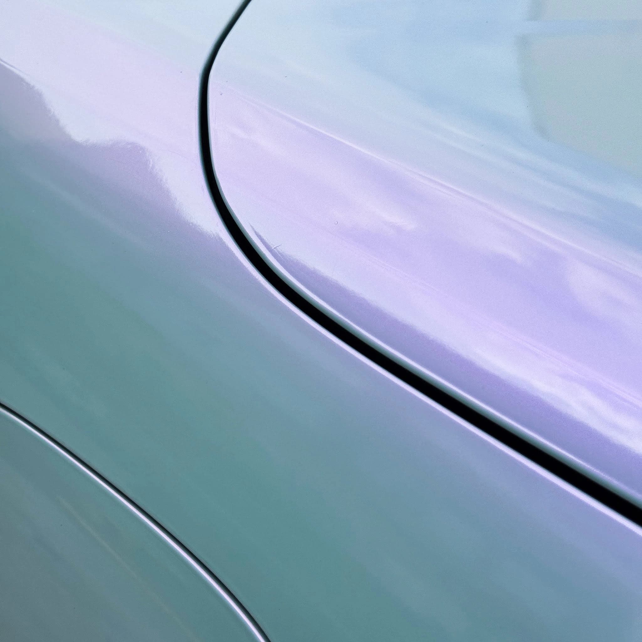 iridescent suv paint finish closeup